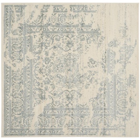 Safavieh Adirondack Power Loomed Square Rugs, Ivory and Slate - 6 x 6 ft. ADR101S-6SQ